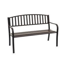 Gartenbank MCW-F43, Bank Parkbank Sitzbank, 2-Sitzer pulverbeschichteter Stahl