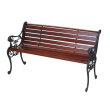 Gartenbank MCW-F98, Sitzbank Parkbank Holzbank, 2-Sitzer Gusseisen Holz 125cm 20kg