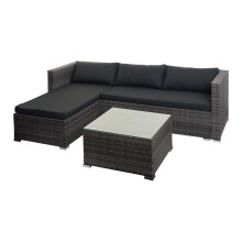 Poly-Rattan Garnitur MCW-F57, Balkon-/Garten-/Lounge-Set Sofa Sitzgruppe