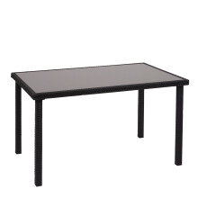 Poly-Rattan Tisch MCW-G19, Gartentisch Balkontisch, 120x75cm
