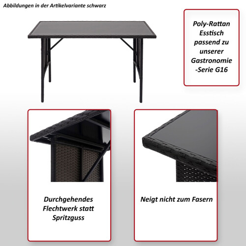 Table à manger en polyrotin MCW-G16 2