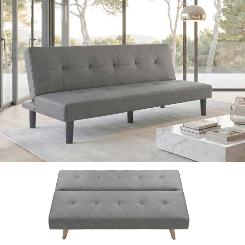 3er-Sofa MCW-G11, Couch Schlafsofa Gästebett Bettsofa Klappsofa, Schlaffunktion 195cm 1