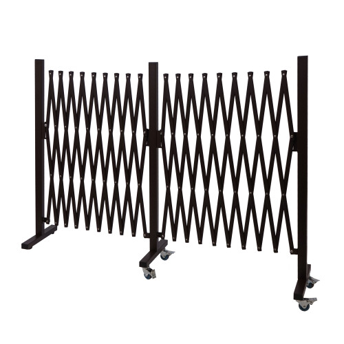 Barrière de sécurité MCW-B34, barrière de séparation en ciseaux, marron