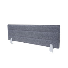 Tischtrennwand MCW-G76, Büro-Sichtschutz Schreibtisch Pinnwand, Klemmen Stoff/Textil mit Prägung