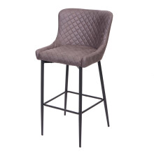 Barhocker MCW-H79, Barstuhl Tresenhocker, Vintage Metall Fußablage