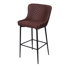 Barhocker MCW-H79, Barstuhl Tresenhocker, Vintage Metall Fußablage
