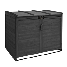 XL 2er-/4er-Mülltonnenverkleidung MCW-H75, Mülltonnenbox, erweiterbar 120x137x104cm Holz MVG-zertifiziert