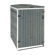 XL 1er-/2er-Mülltonnenverkleidung MCW-H74, Mülltonnenbox, erweiterbar 126x80x98cm Holz MVG