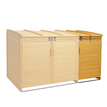 XL 1er-/2er-Mülltonnenverkleidung Erweiterung MCW-H75, Mülltonnenbox, 120x68x104cm Holz MVG-zertifiziert