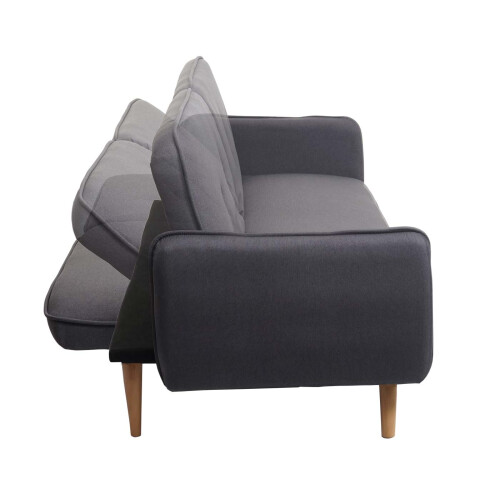 Schlafsofa MCW-J18, Couch Klappsofa Gästebett Bettsofa, Schlaffunktion Stoff/Textil 185cm 2