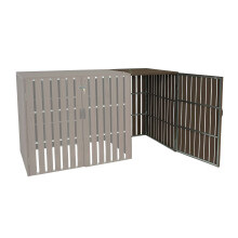 Modulo aggiuntivo per copribidoni box spazzatura rifiuti MCW-J28 76x66x115cm acciaio WPC