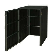Copribidone box spazzatura rifiuti MCW-J28 Premium XL 105x80x117cm acciaio WPC