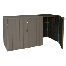 Modulo aggiuntivo per copribidoni box spazzatura rifiuti MCW-J28 Premium 88x69x116cm acciaio WPC
