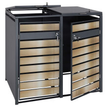 Set 2x copribidoni box spazzatura rifiuti MCW-J81 XL 98x142x117cm