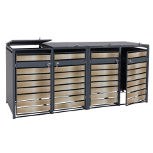 Set 4x copribidoni box spazzatura rifiuti MCW-J81 80x264x117cm