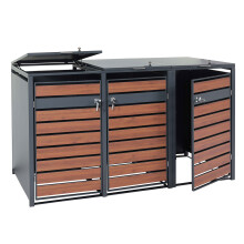 Set 3x copribidoni box spazzatura rifiuti MCW-J81 XL 98x205x117cm