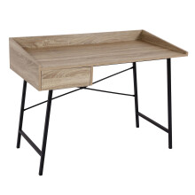 Schreibtisch MCW-J97, Bürotisch Computertisch, Schublade 3D-Struktur 98x114x60cm MVG-zertifiziert