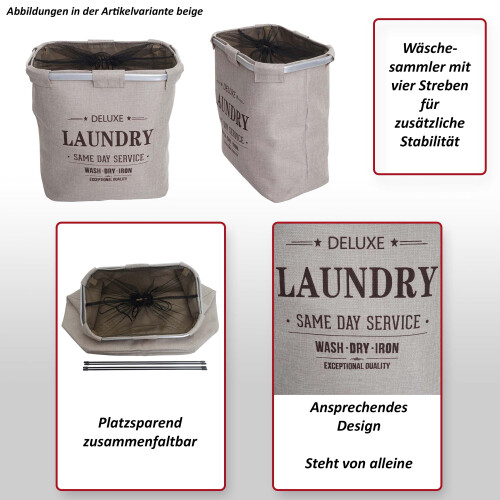 Collecteur de linge MCW-C34 avec filet 82l 1