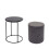 Lot de 2 tabourets/tables d'appoint MCW-K48 1