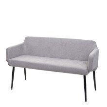 Panca da interni con braccioli elegante moderno 133cm MCW-L13 legno tessuto