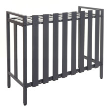 Cache pour climatiseur/pompe à chaleur MCW-K58 étagère pour plantes, métal 80x90x39cm ~ gris