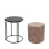 Lot de 2 poufs/tables d'appoint MCW-K48 1