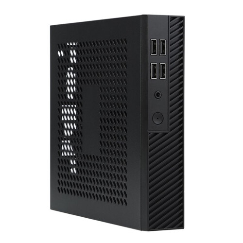 DX01 Sottile  ITX Telaio per Computer Desktop Telaio per Computer Sottile a Mezza Altezza Custodia per Computer Desktop Portatile