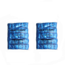 Disposable T-Buckle Overshoes for Automatic Shoe Cover Dispensers Dustproof Boot Covers Waterproof PE 200PCS