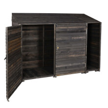 Geräteschuppen MCW-J75, Geräteschrank Gerätehaus, Holz gebeizt MVG-zertifiziert, 180x250x93cm