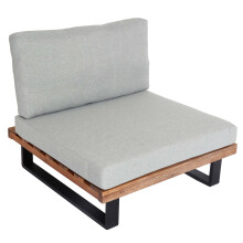 Lounge-Sessel MCW-H54, Garten-Sessel, Spun Poly Akazie Holz MVG-zertifiziert Aluminium
