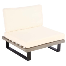 Lounge-Sessel MCW-H54, Garten-Sessel, Spun Poly Akazie Holz MVG-zertifiziert Aluminium