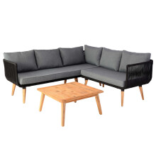 Garten-Garnitur MCW-L30, Garnitur Sitzgruppe Lounge-Set Sofa, Akazie Holz MVG-zertifiziert