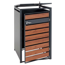 Copribidone box spazzatura rifiuti MCW-J81 80x68x117cm acciaio antracite