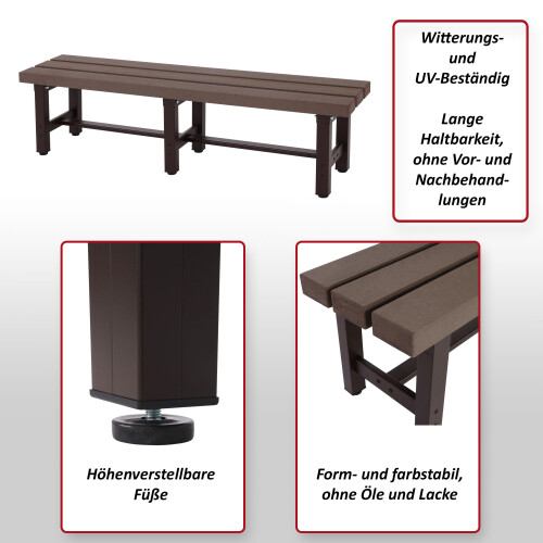 Banc de jardin en aluminium MCW-K60 1