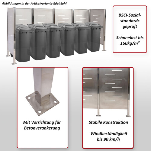 Clôture pour poubelles MCW-J55 2