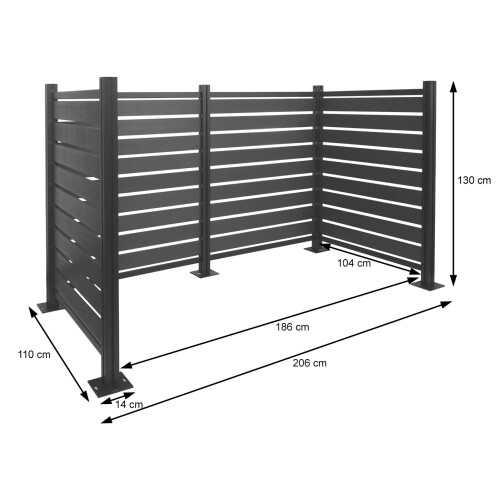Clôture pour poubelles MCW-K57 2