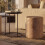 Lot de 2 poufs/tables d'appoint MCW-K48 2