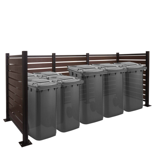 Clôture pour poubelles en aluminium MCW-K57 1