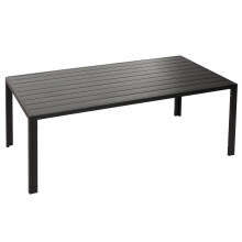 Tavolo da pranzo in alluminio MCW-N40, giardino bistrot terrazza, resistente alle intemperie 180x80cm ~ antracite