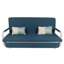 Divano letto MCW-M83, sofà, funzione letto box superficie sdraiata, 190x185cm ~ stoffa/tessuto blu scuro