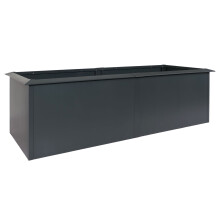 Hochbeet MCW-N24, Metallhochbeet Gemüsebeet Blumenkasten Pflanzkübel, Schneckenkante 78x250x90cm Eisen 65kg, anthrazit