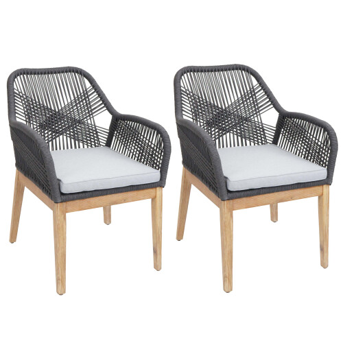 Chaise de jardin MCW-H56b (lot de 2)