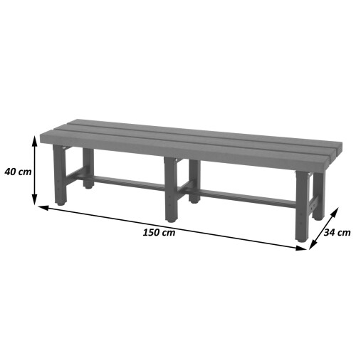 Banc de jardin en aluminium MCW-K60 2