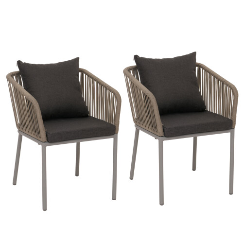 Chaise de jardin MCW-N41 (lot de 2)