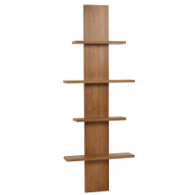 Mensola da parete in teak MCW-M72, mensola da bagno pensile ripiano, teak di qualità B (durame, 20-30 anni), 51x56x15cm