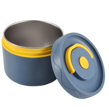 Lebensmittel-WäRme-LunchbehäLter, Edelstahl-Thermo-LunchbehäLter, Tragbarer Thermo-Bento-Box-LebensmittelbehäLter, Blau C