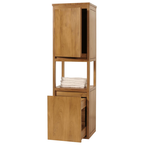 Armoire haute en teck MCW-M71 1
