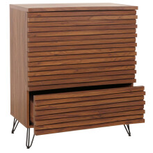 Kommode MCW-M49, Sideboard Schrank Highboard, 3D-Design 3 Schubladen MDF Metall 94x80x45cm