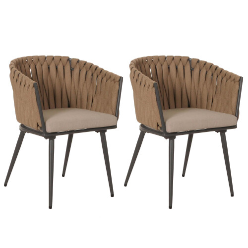 Chaise de jardin MCW-N38 (lot de 2)