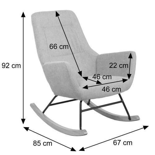 Chaise à bascule MCW-N13 2